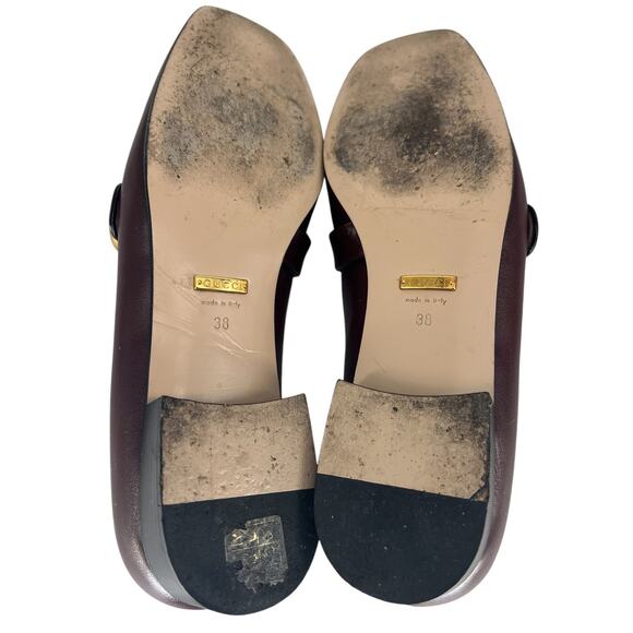 Gucci Malaga Kid GG Marmont Loafers in Vintage Bordeaux - Picture 15 of 15